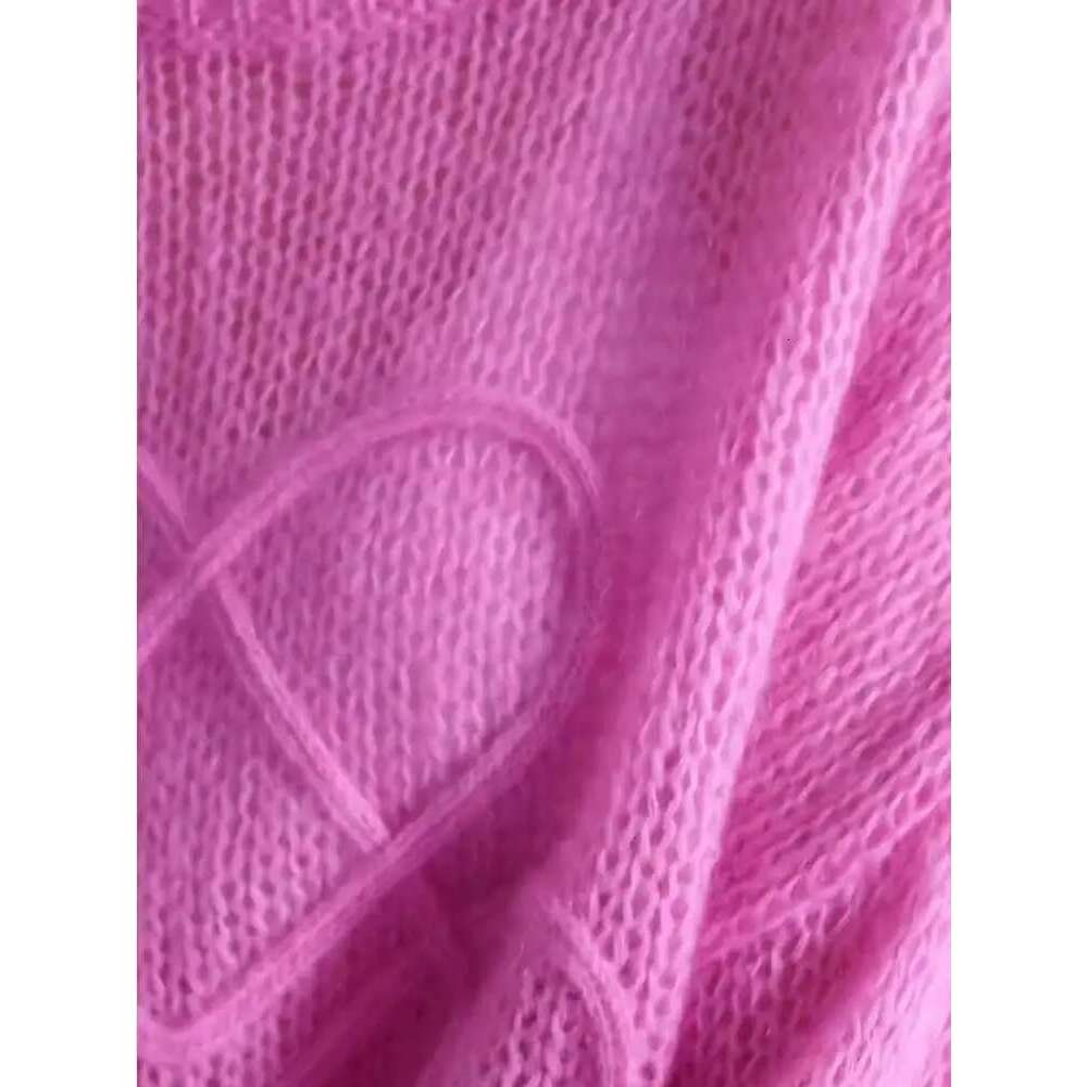Tight Dress Women's Lightweight Crochet Knit Sweaters Long Sleeve Crewneck Cute Pattern Oversized Pullover Coverup Tops Pink Blouse