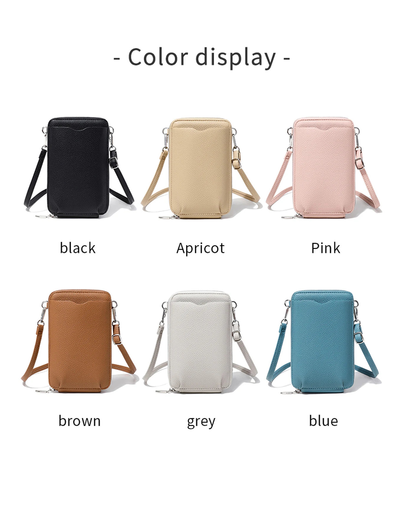 PU Soft Leather Womens Handbag Fashionable Multi functional Phone Bag Diagonal Strap Single Shoulder Coin Wallet 250314