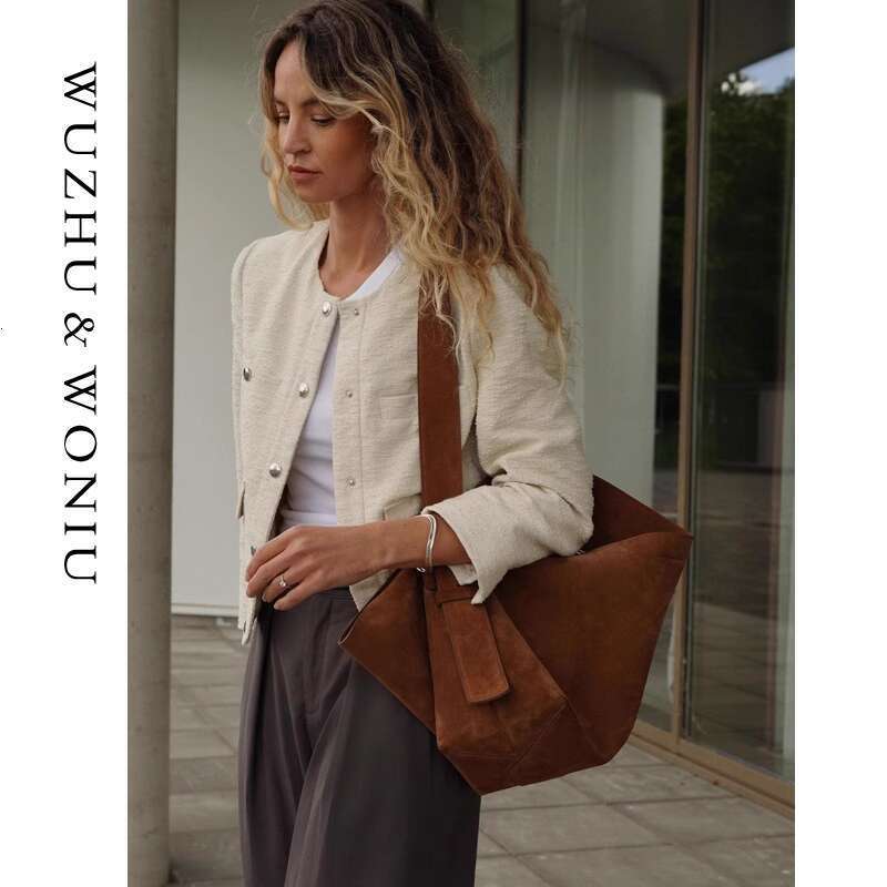 Women's Bags Suede commuting single shoulder temperament bucket bag