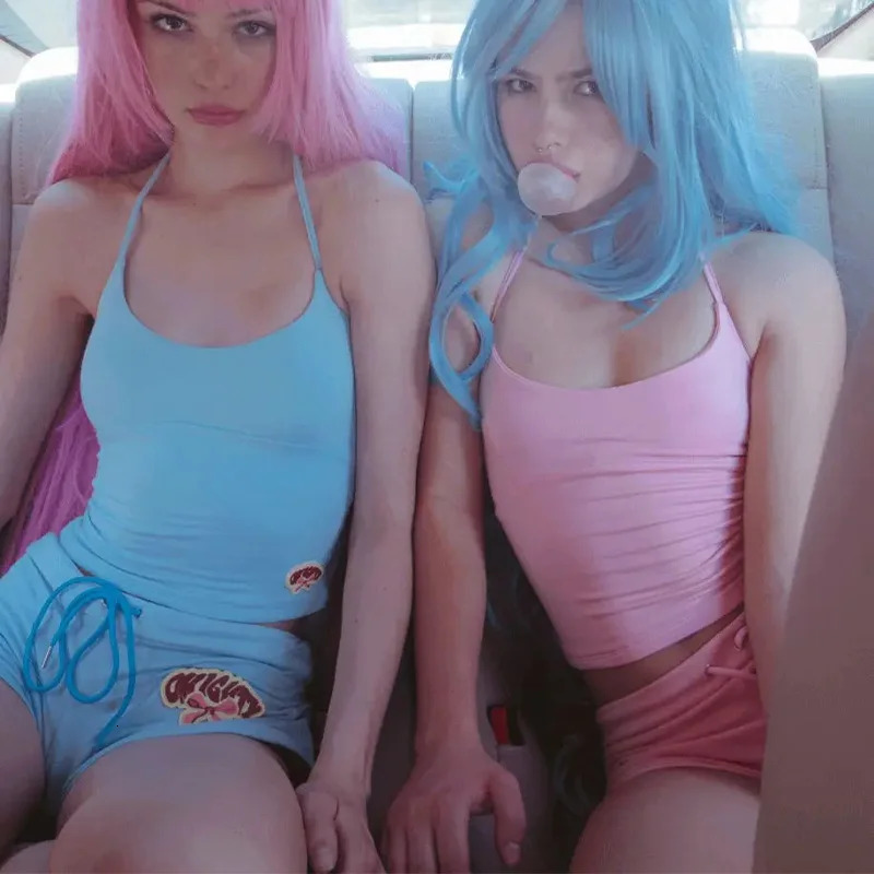 Y2k Crop Top Graphic Letter Print Grunge Streetwear Harajuku Camis Casual Summer Camis EmoGirl Aesthetics Women Shorts Sexy Pant 250320