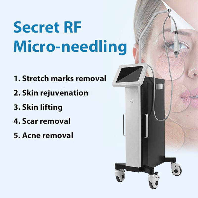 Professional Rf Miconeedle Machine Acne Treatment Skin Rejuvenation Tightening Face Lift Acne Scar Mark Wrinkles Removal Beauty Machine Salon