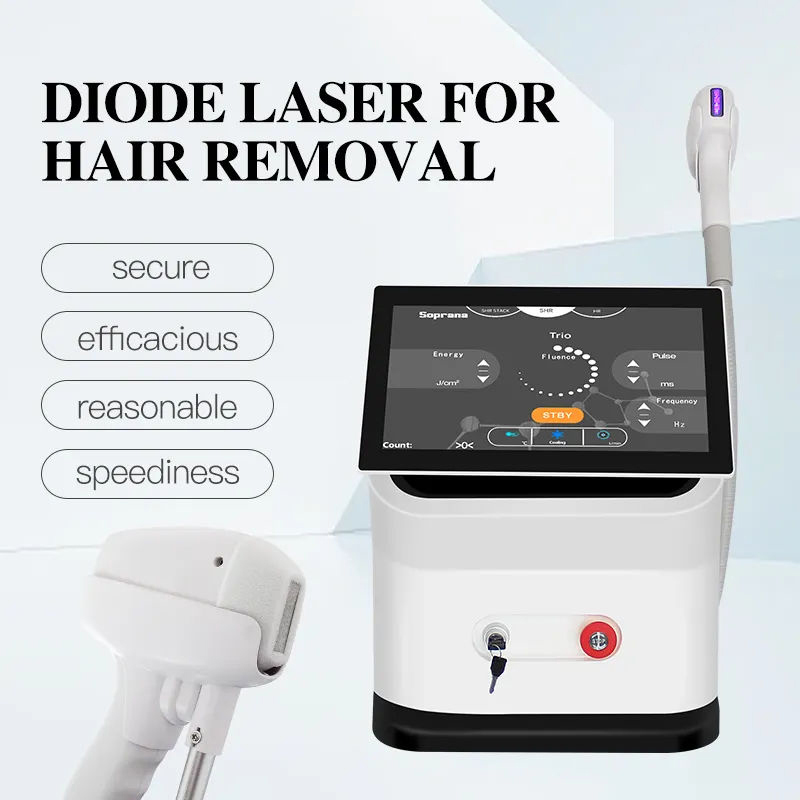 Factory Price 3000W Laser Ice Platinum 808nm Hair Removal Triple Wavelength 755 808 1064 Ice Diode Laser Effective Hair Removal Machine