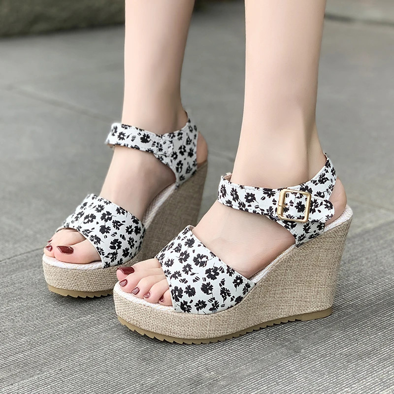 Platform Shoes Summer Open Toe Ankle Strap Wedge Sandals for Women Outdoor Casual Dresses High Heels 250321BJ - view 6