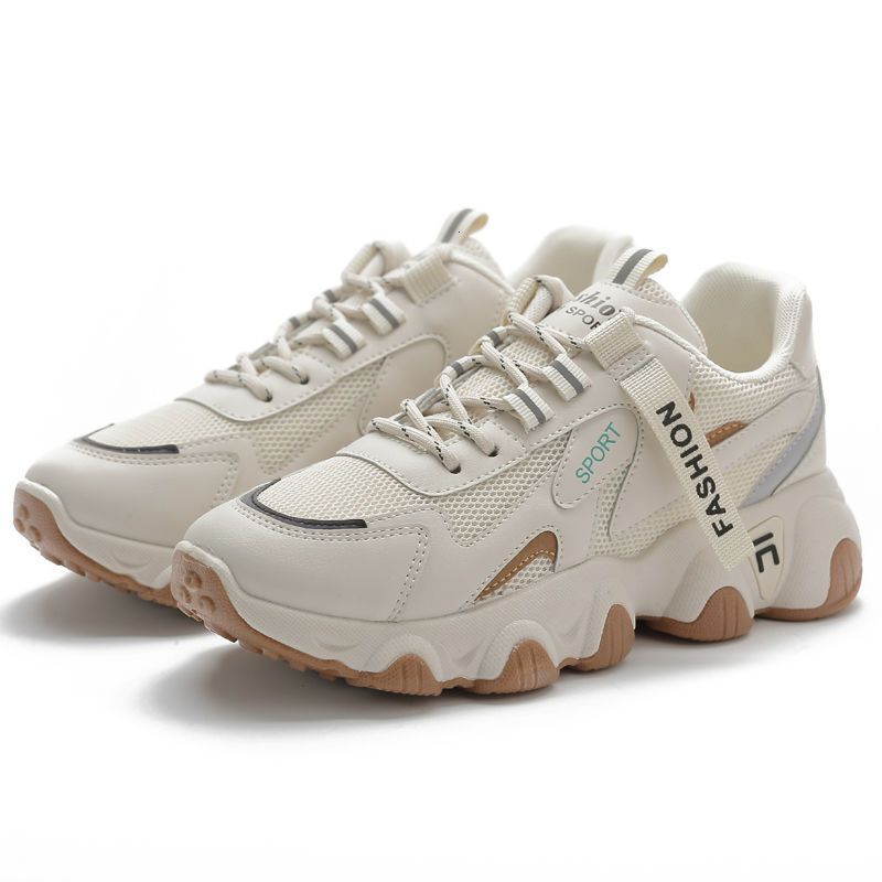 2025 new thick soled height increasing white shoes designer fashionable, casual, breathable student sports shoes