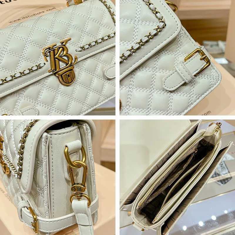 Womens handbag leather handbag small square handbag 2024 new high-end designer spring/summer cross shoulder bag Y250319