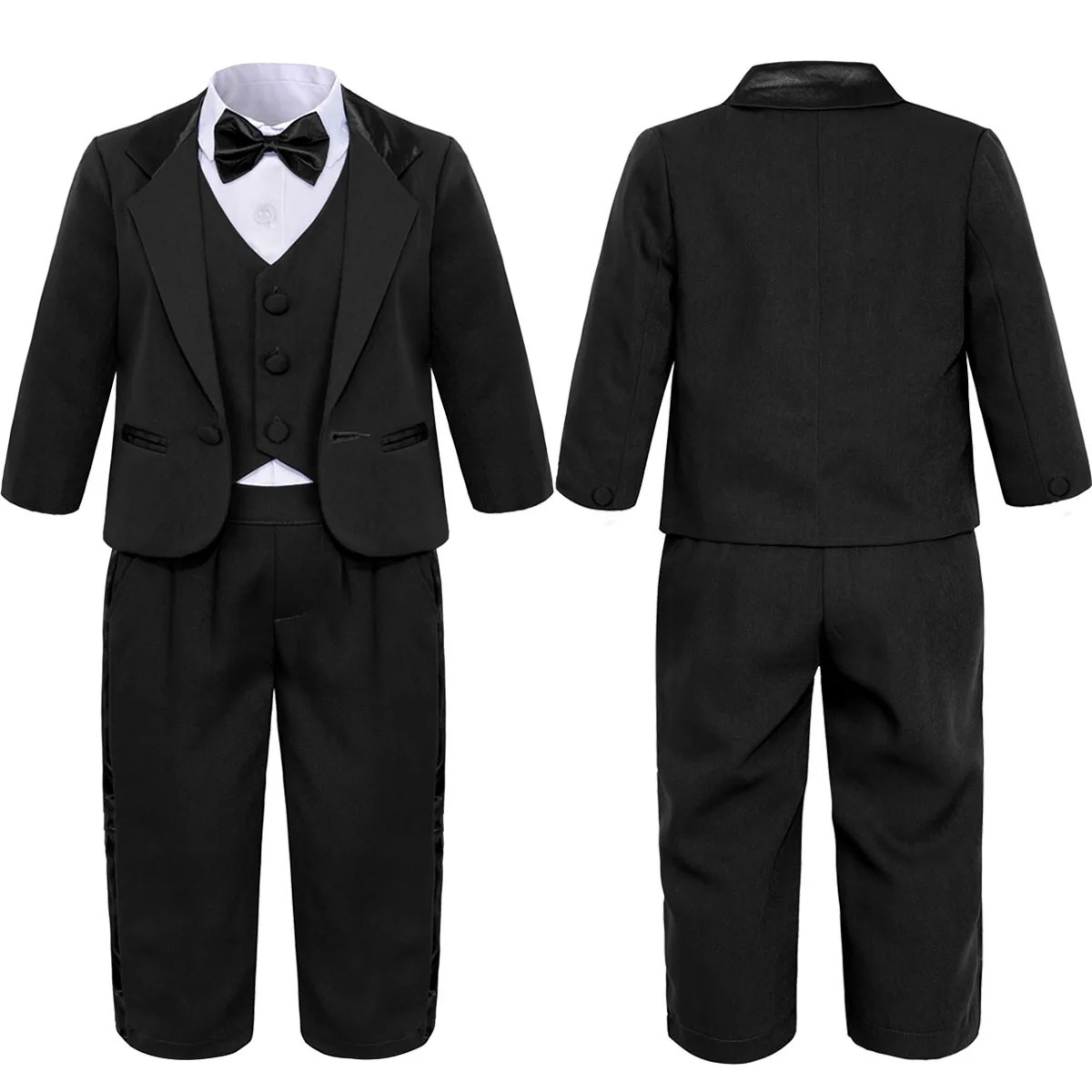 Baby Boys Formal Clothing Sets Christening Suit Infant Wedding Birthday Tuxedo No Tail Party Outfits Boy Church 5 Pcs Set 250320