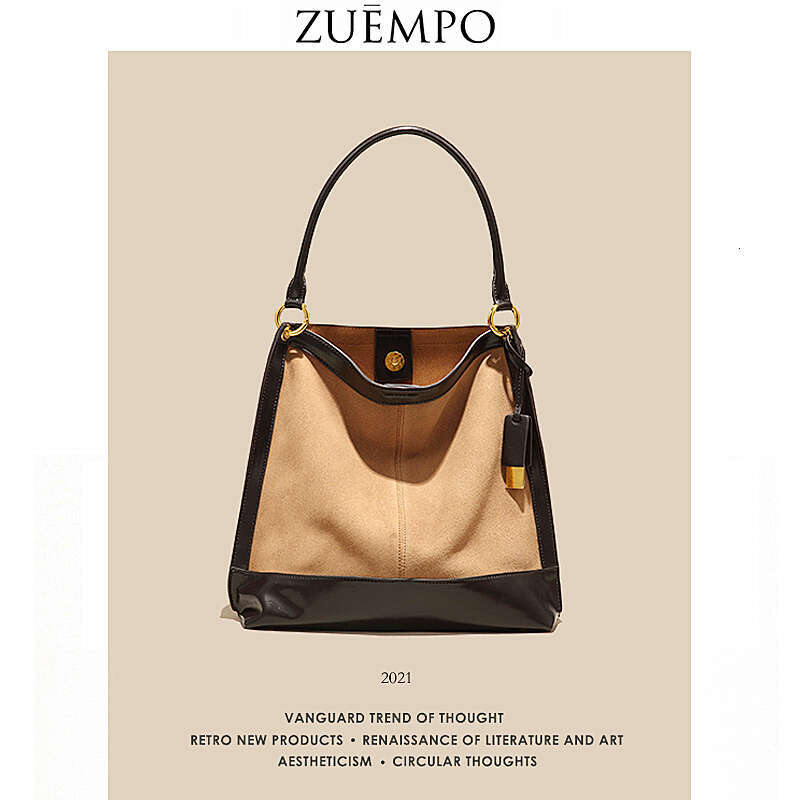 Women's Bags Small niche design frosted leather tote contrasting soft cowhide, large capacity single shoulder bag, women's crossbody bag