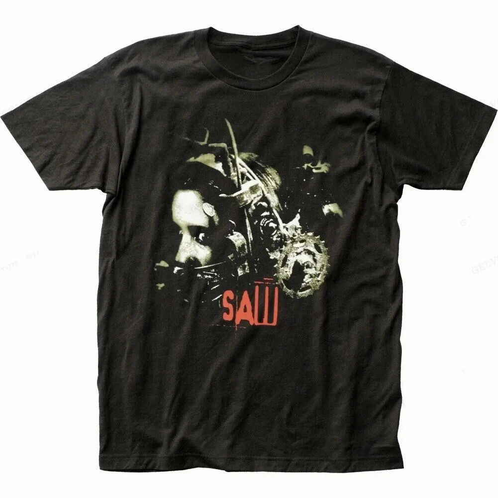 Movie SAW Horror Head Torture T Shirt Men Women Fashion Cotton T-shirt Vintage Clothes O-Neck Tees Horror Harajuku Tops 70286 250320