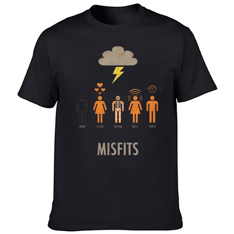 Punk Skull MISFITS Graphic T shirts Vintage Hip-hop Rapper Rock Roll Style Unisex Streetwear T-shirt Summer Loose Cool Tops Tee 250320