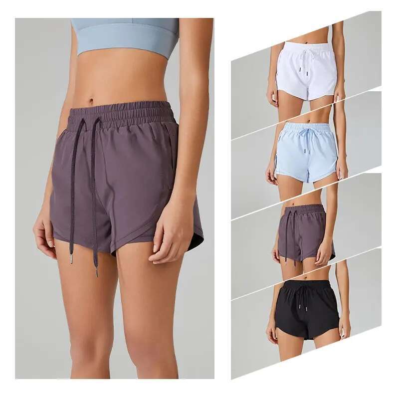 2 In 1 Women Running Yoga Clothes Fiess Elastic Summer Workout Female Jogging Leggings For Ladies Gym Sport Shorts
