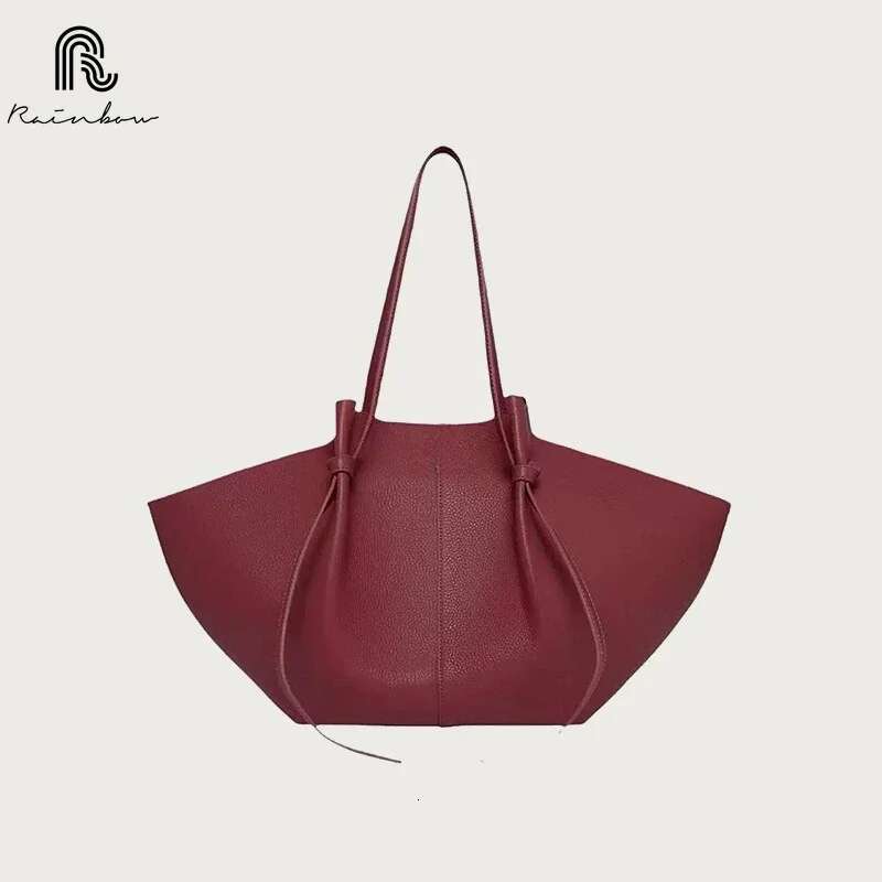 Designer bag RAINBOW Matte Leather Large Capacity Brand Design Women's Shoulder Bag Solid High-End Shopping Fashion Ladies Handbag