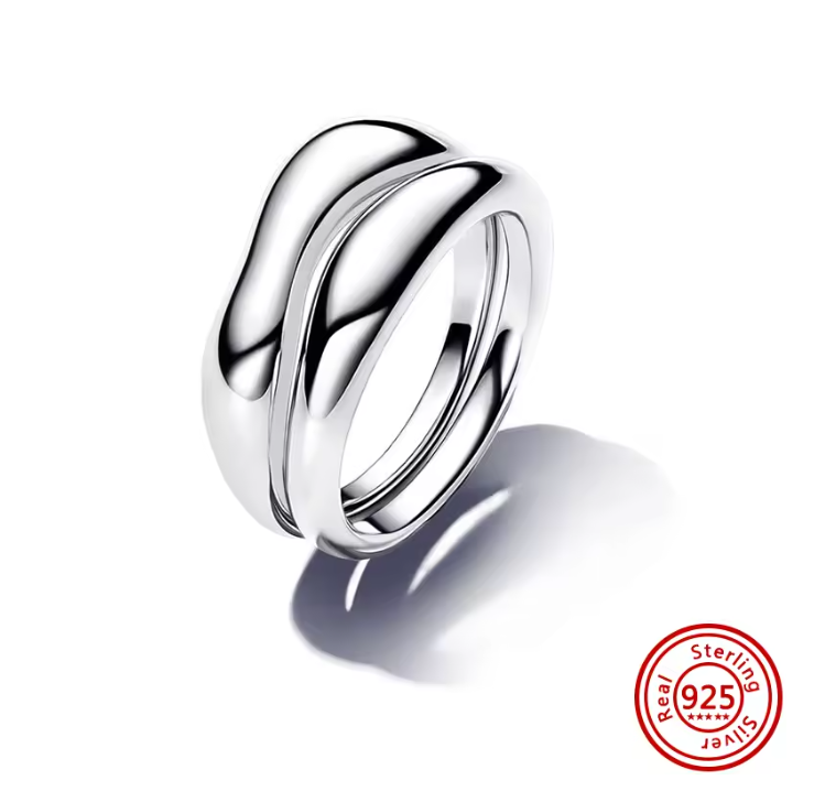 New 925 Sterling Silver Classic Pearl Star Moon Ring Sparkling Butterfly Zircon Rings For Women Jewelry Gift for Friend Fashion jewellry wholesale