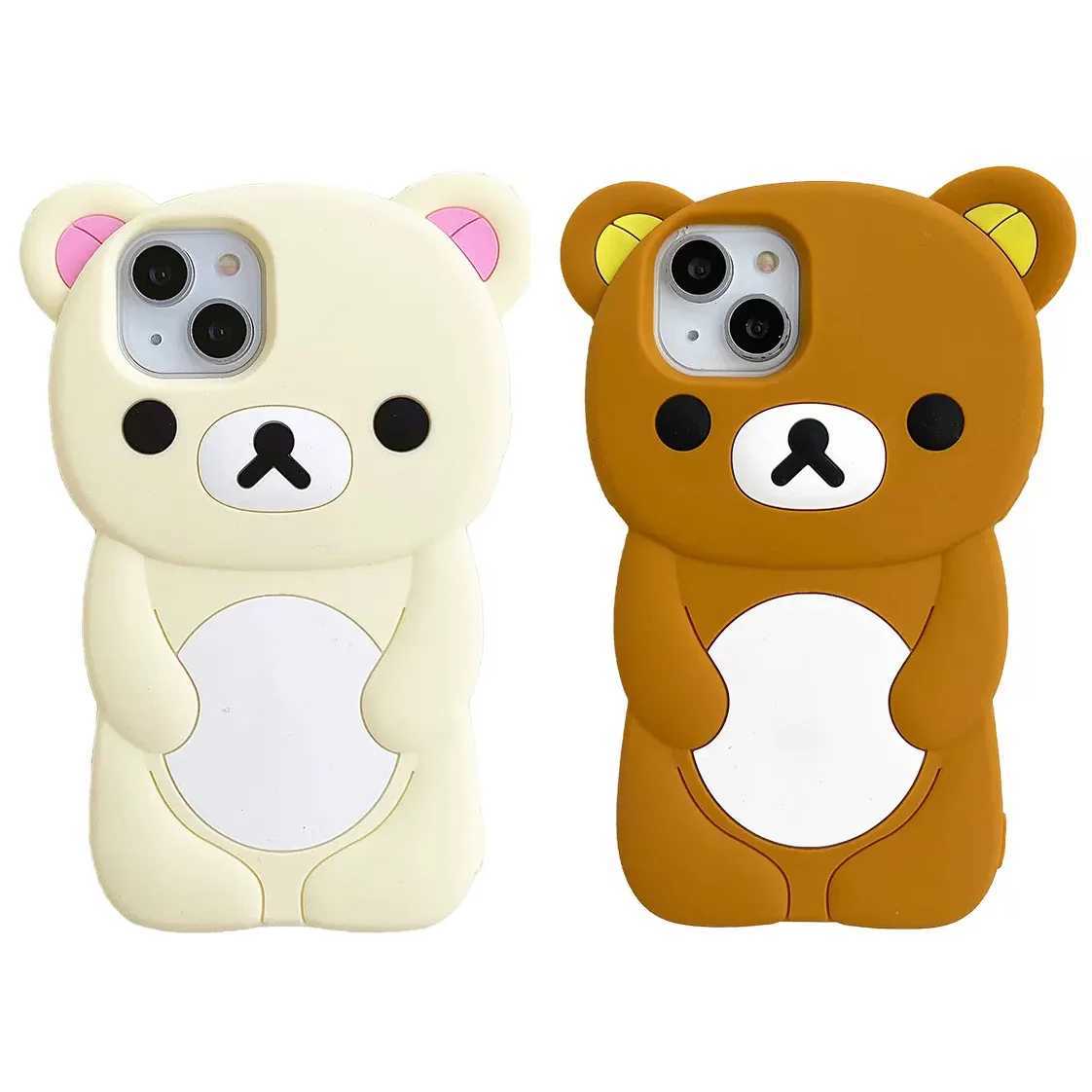 Rilakkuma Bear silicone soft cover shell suitable for 16 15 14 13 12 11 Pro Max mini Plus XS XR 6 7 8 PlusXJ250321