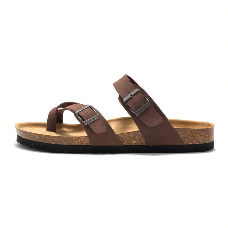 New fashion men's and women's cork hot slippers frosted style, couples beach easy to wear sandals a line horse shoes