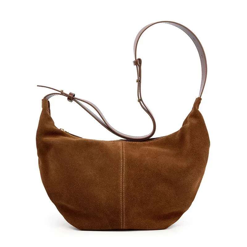 Euro Stylish High-End Chamois Single Shoulder For Women Matte Suede Leather Female Crossbody Bag 2025 The Latest Handbags