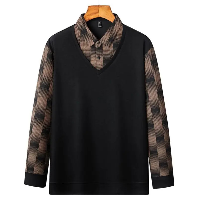 8XL 7XL 6XL 2023 highend twopiece plain polo shirt mens comfortable soft chemical homme 250320Z