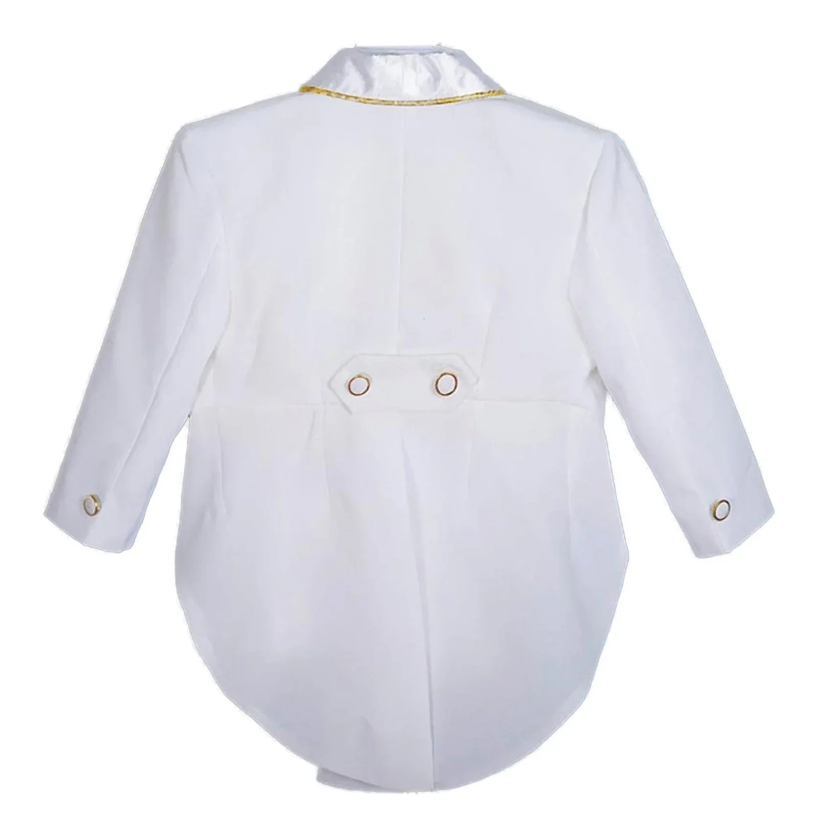 Baby Boy Sets Christening Outfit Kids Wedding Birthday Party Suit Tuxedo Coat Shirt Pant Vest Bow Tie Gentleman Baptism Clothes 250320