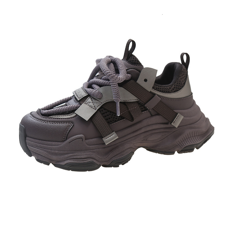 2025 new women's sports mesh breathable designer fashionable and popular height increasing thick soled shoes