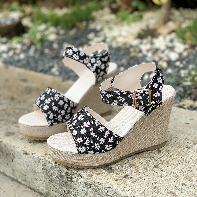 Platform Shoes Summer Open Toe Ankle Strap Wedge Sandals for Women Outdoor Casual Dresses High Heels 250321BJ - view 5