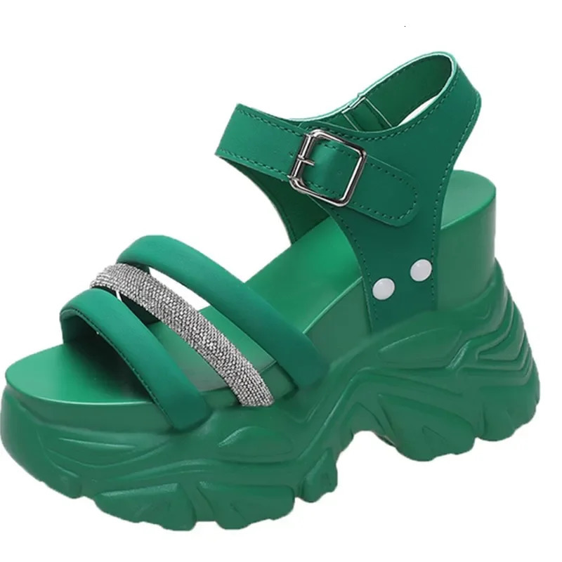 Sandals Women Platform Shoes Summer Open Height Increasing 10Cm High Heel Ladies Sandal Wedges Chunky Womens 250321BJ