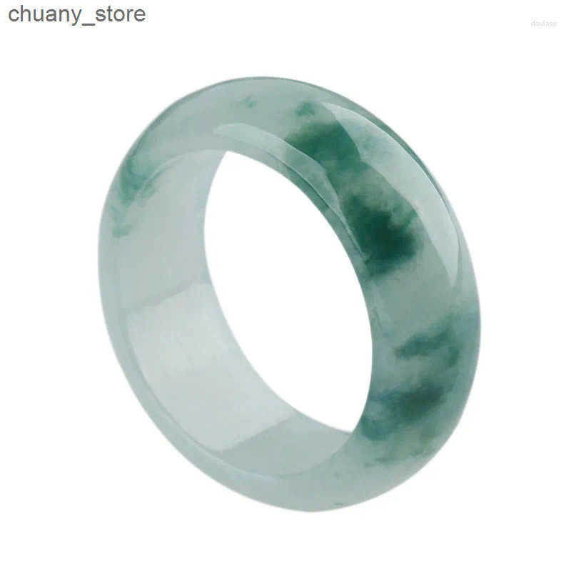 Solitaire Ring Cluster Rings Genuine Grade A Myanmar Jadeite Ice Floating Flower Burma Jade Men Women Healing Gemstone Fine Jewelry Girlfriend Mom Gif