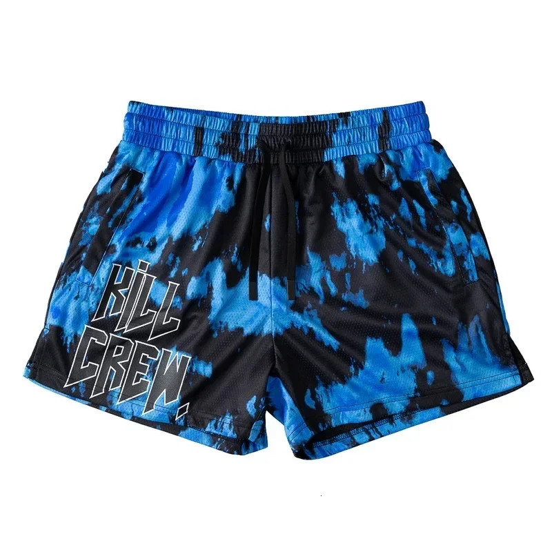 2025 sports shorts mens quarter knee and above pants summer fitness running breathable fast drying basketball 250320