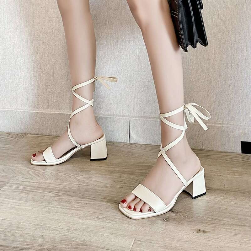 High Heel Summer Dress Thick Heel High Heels Versatile And Fashionable Strap Sandals Women S Style Fairy New Style