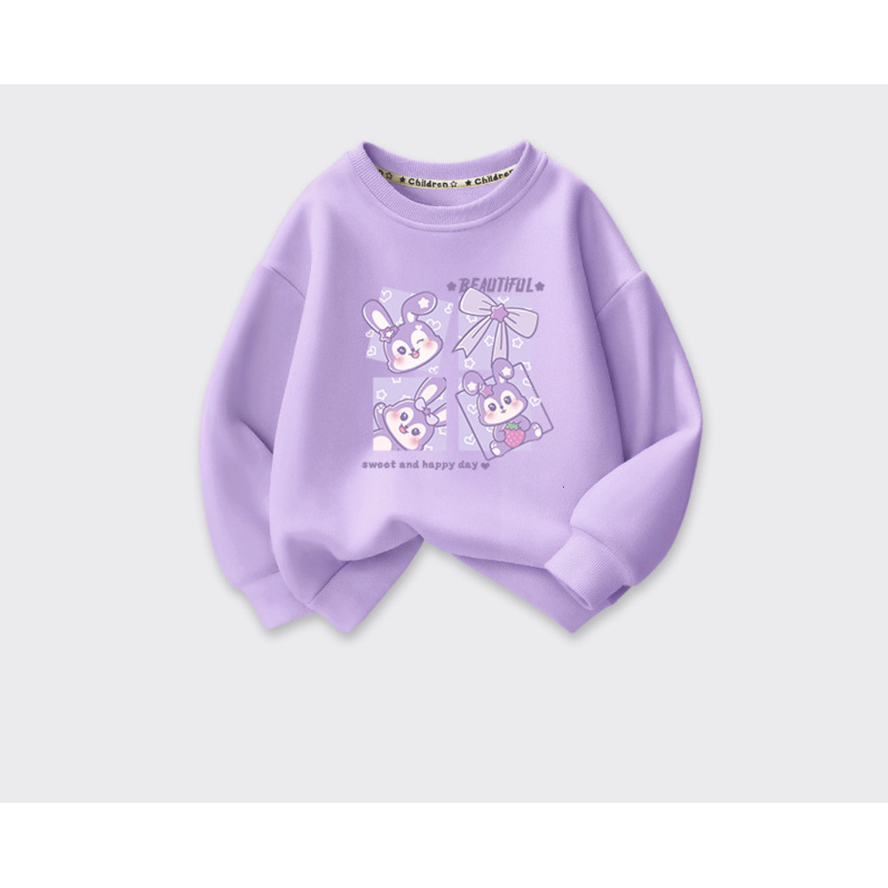 Ddmyshoesvip Girls Hoodie New Style Girls Base Shirt Mid Size Spring And Autumn Outerwear Casual Children S Clothing