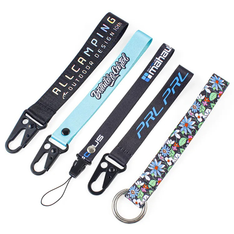 Wholesale Motorcycle Lanyard Keychain Accessories Custom logo Nylon Polyester Sublimation Cotton Lanyard strap