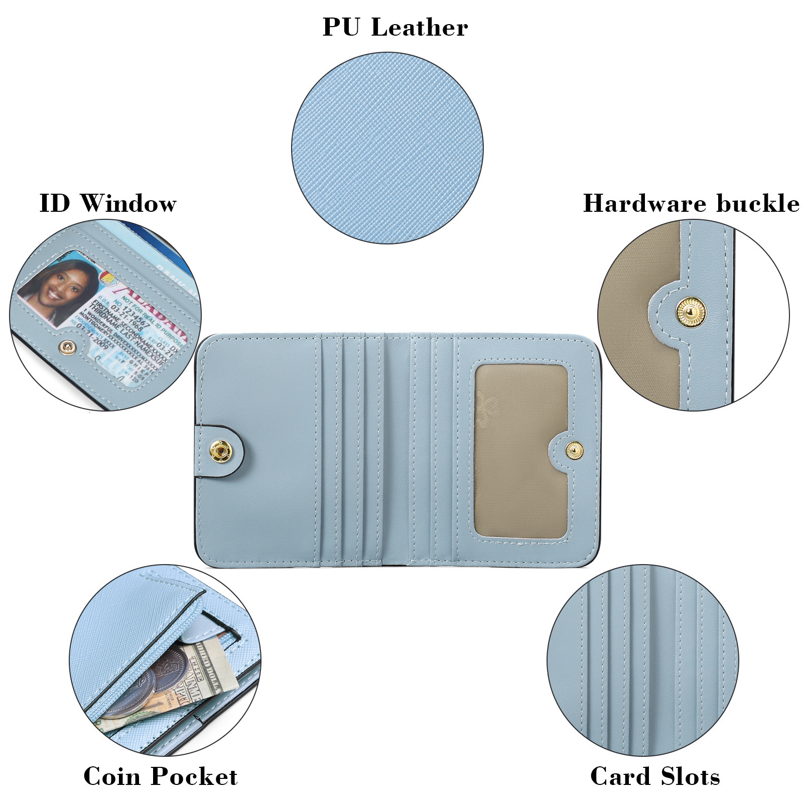 2025S Trend Designer Women S Short Thin Fold PU Cross Pattern Change Bag Style RFID Wallet