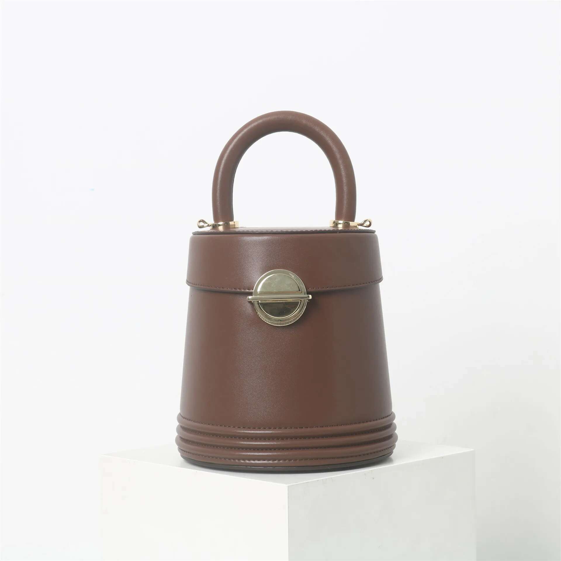 2023 Genuine Leather Women Mini Box Bag Fashion Buckle Handbags High Quality Ladies Simple Shoulder Messenger Bags Retro Totes
