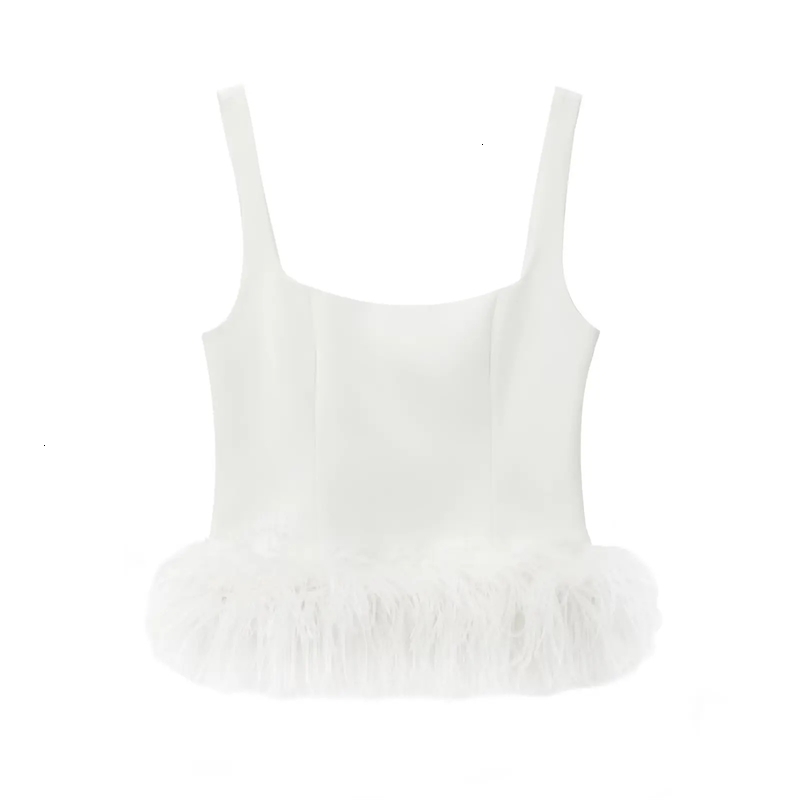 ZRWomens Fashionable European Style Spicy Girl Sexy Strapless Tank Top Polyester Fabric Discount Bulk Fall Winter Arrival 250320
