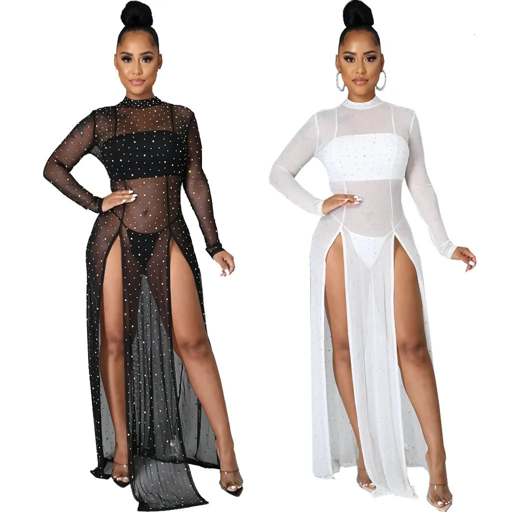 SMR10482 Womens Wear European and American Sexy Fashion Nightclub High Elasticity Mesh Clothing 250320