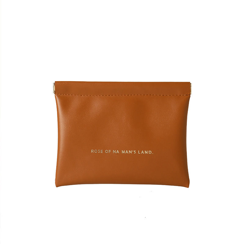 2025S Trend Designer Bullet Automatic Closing Magnetic Earphone Storage PU Coin Purse Mini Portable Lipstick And Makeup Bag
