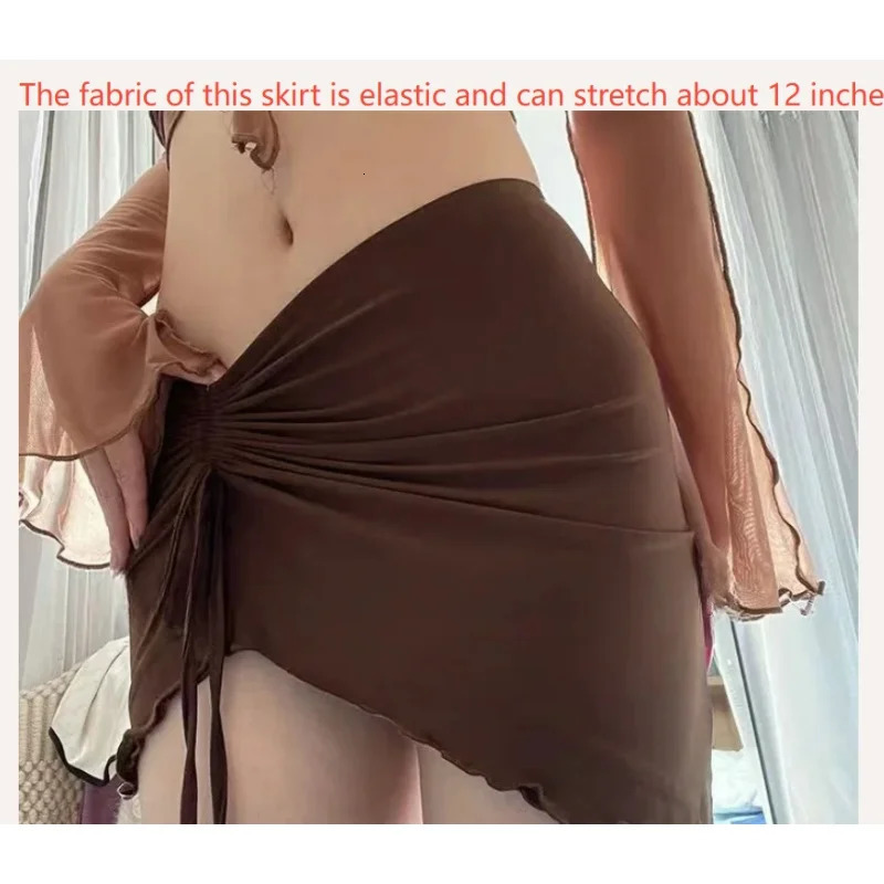sweet Y2K Bohemian Ladys Beach Skirts Style Low Waist Shirring Irregular Short Skirts Womens Vintage Short Skirt 250320