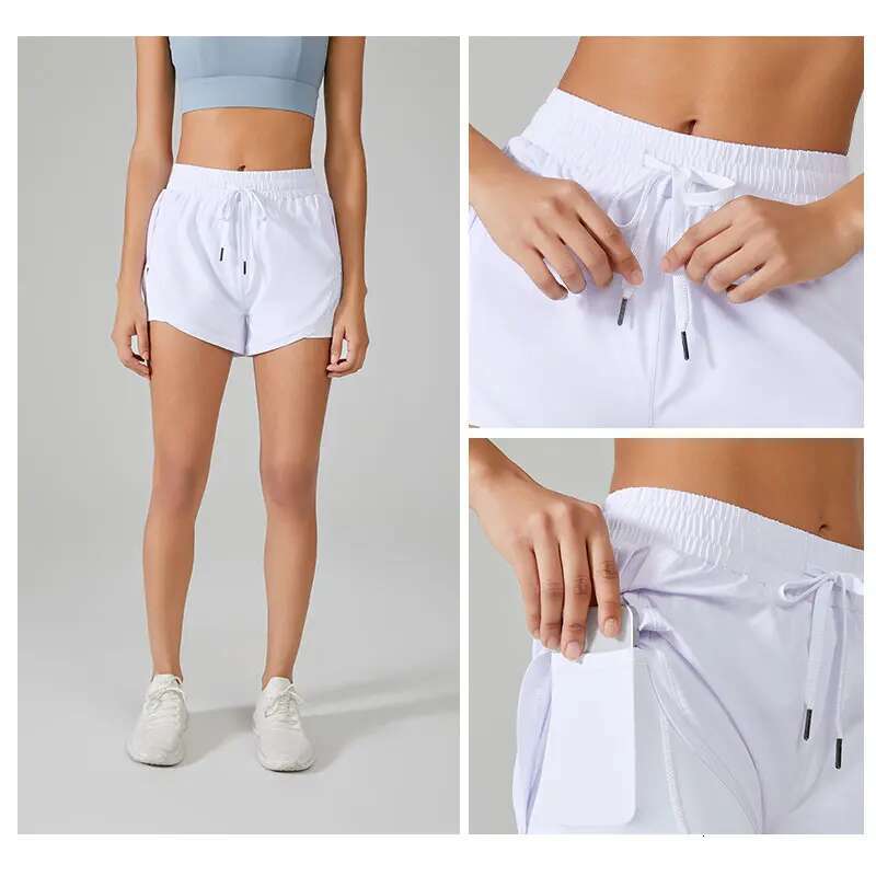 2 In 1 Women Running Yoga Clothes Fiess Elastic Summer Workout Female Jogging Leggings For Ladies Gym Sport Shorts