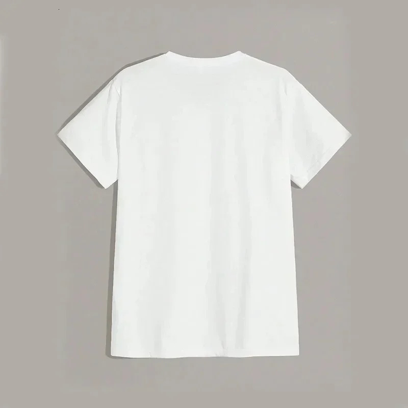 Mens letter fun printed fashionable Tshirt for womens loose daily round neck short sleeved cotton plus size top 250312