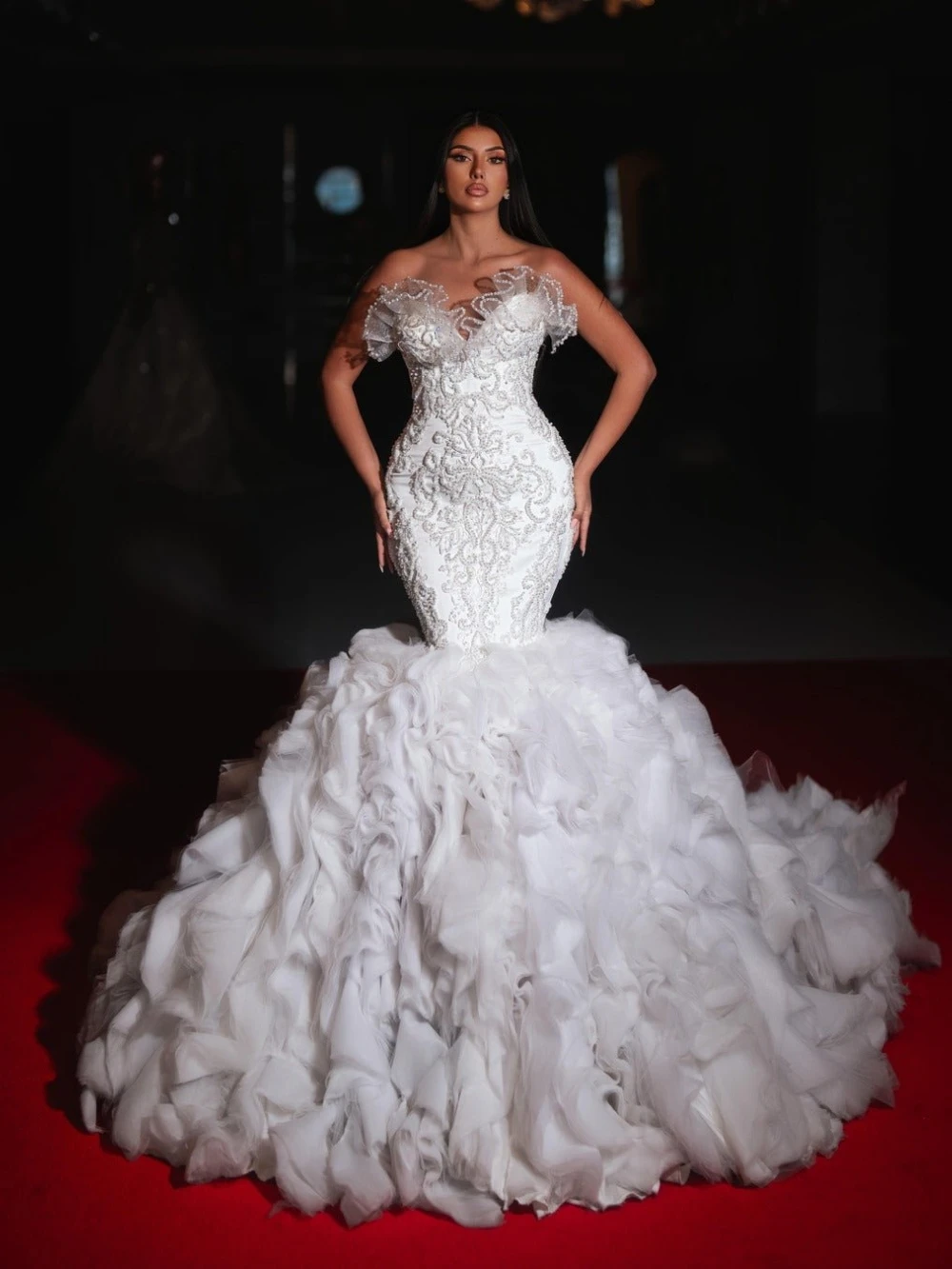 Illusion Mermaid Wedding Dress Sweetheart Neck Sleeveless Bridal Gowns Sequins Lace Sweep Train Dresses Custom Made vestidos de novia