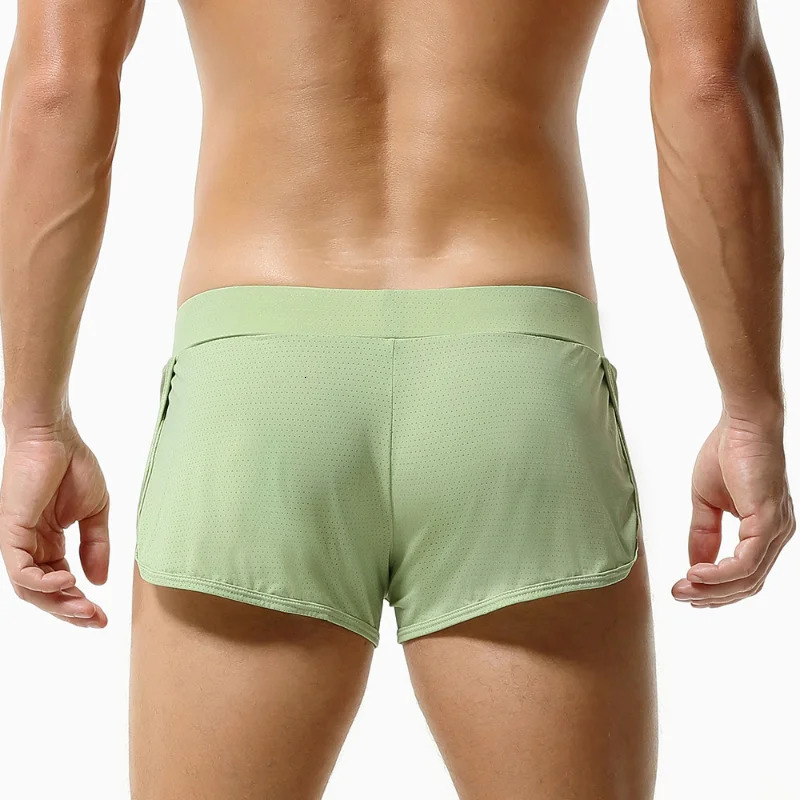 Men Aro Pants String Mens Swimwear Board Shorts Mesh Breathable Swimsuits Underpants Trunks Boxer Jockstrap Underwear 250320