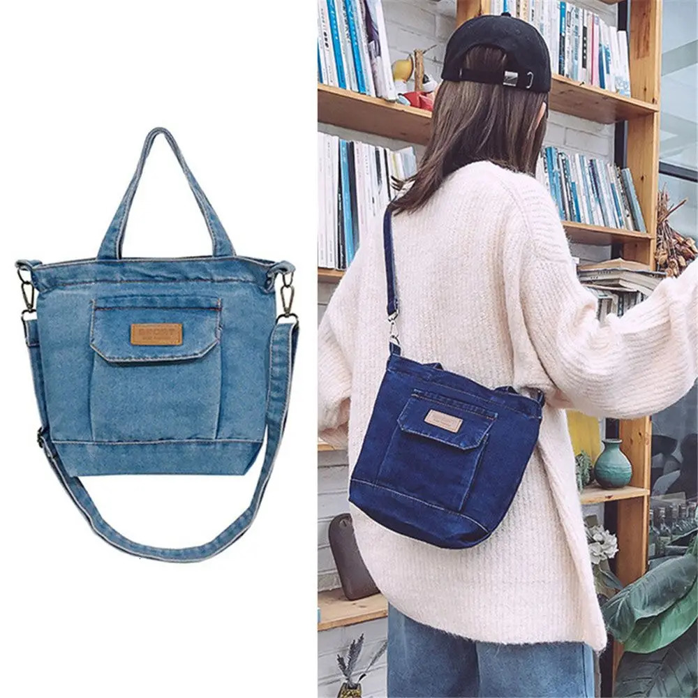 Cowboy jeans shoulder bag cool girl handbag fashionable cross shaped 250317