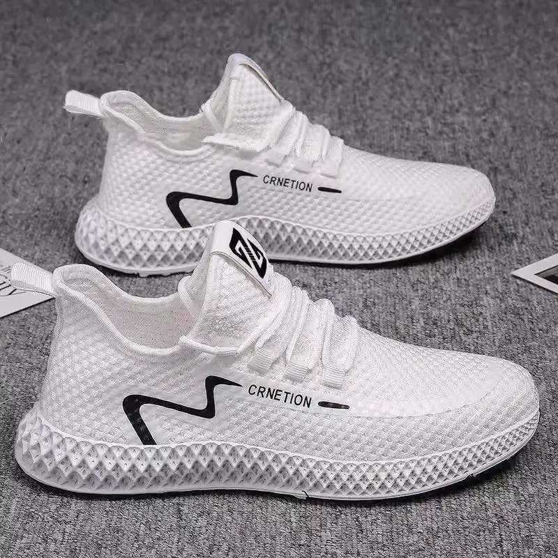 New trendy sports shoes with soft soles breathable casual leather shoes versatile running shoes mens single shoes Y250320