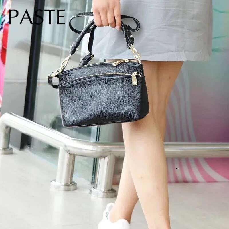 10 Colors Classic Shell Bag 100% First Layer Cowhide Leather Women Handbag Casual Female Shoulder Crossbody Purse Dropshipping