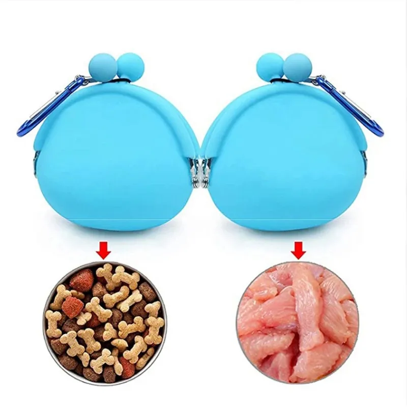 Silicone Pet Dog Train Food Snacks Pockets Bag Walking Dog Training Food Storage Waist Bag Pet Travel Outdoor Product