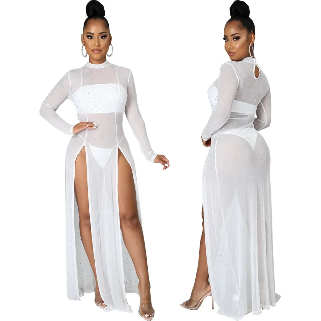 SMR10482 Womens Wear European and American Sexy Fashion Nightclub High Elasticity Mesh Clothing 250320