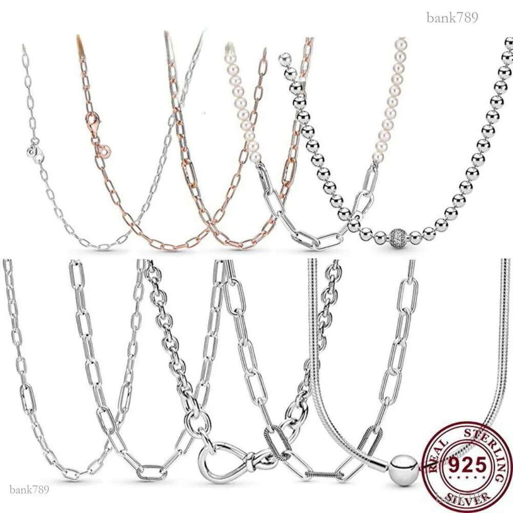 925 Silver Fit Necklace Pendant heart women fashion jewelry Exquisite Chain Link Me Series