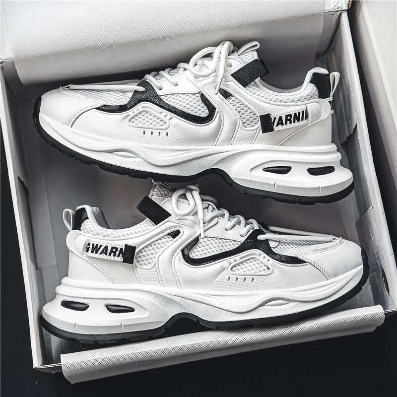 Men Casual Breathable Running New Men's Fashion Platform Sneakers Trend Lace-up Cloth Outdoor Non-slip Shoes