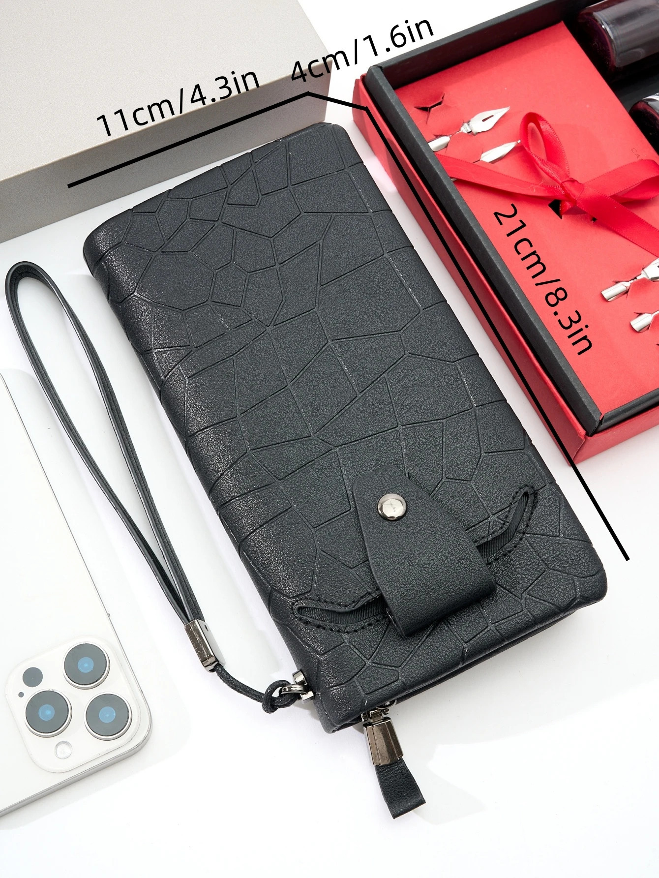 Mens Long Zipper Clutch Bag High Quality Multi Card Slots Fashion Smartphone Business Casual Large Capacity Handheld Purse 250317