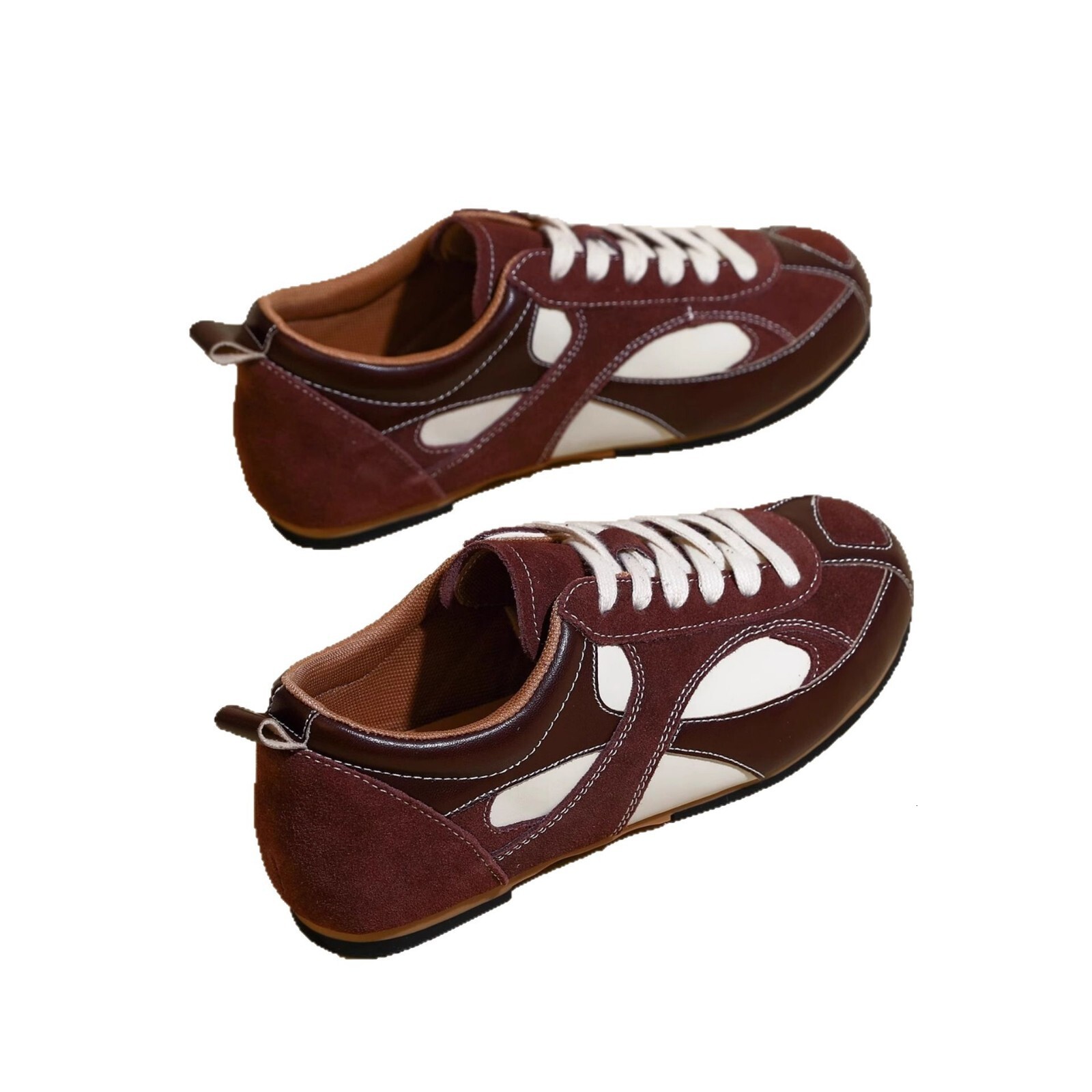 Leather soft sole non tiring foot German training for women 2025 new red single versatile sports and leisure Forrest Gump shoes