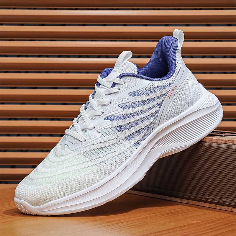 Running shoes mens large-sized mesh breathable outdoor comfortable lace sports shoes large-sized 2025 mens sports shoes Y250320
