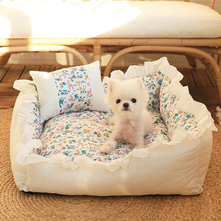 Comfortable Soft Glutinous Cat Nest Winter Thickened Filg Cotton Plush Insulation Pit Cushion Detachable and Washable Dog Bed - view 9